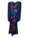 The Vampire's Wife Size 8/M Blue, Pink & Multi Cotton Long Sleeve Floral Dress Blue, Pink & Multi / 8/M