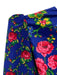 The Vampire's Wife Size 8/M Blue, Pink & Multi Cotton Long Sleeve Floral Dress Blue, Pink & Multi / 8/M