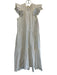 Sea New York Size 2 White Cotton Ruffle Cap Sleeve Ruffle Neckline Tiered Dress White / 2