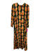 La Double J Size M Green, Orange & multi Viscose & Silk Long Sleeve Maxi Dress Green, Orange & multi / M