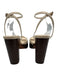 Zara Shoe Size 37 / 6.5 Creme Leather Wood Base Platform Square Toe Sandals Creme / 37 / 6.5