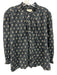 MABE Size M Black Cotton Floral High Neck Long Sleeve Top Black / M