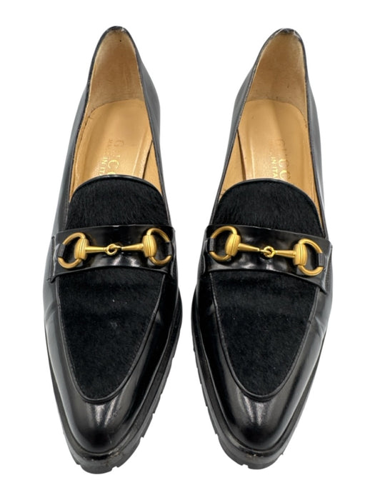 Gucci Shoe Size 7 Black Leather Ponyhair Horsebit Pump Pointed Toe Pumps Black / 7