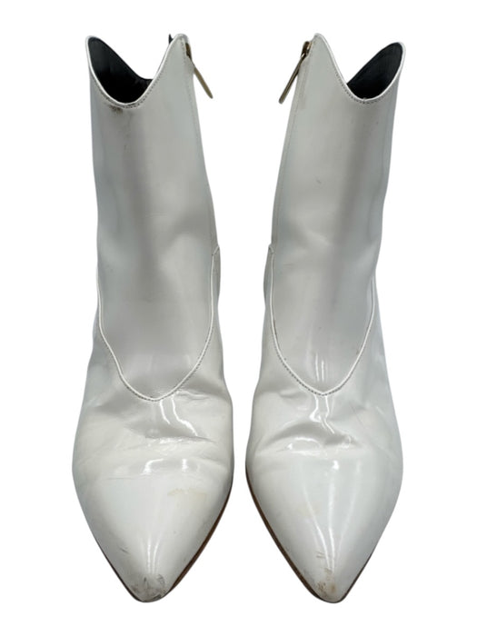Tibi Shoe Size 38 White Leather Pointed Toe Patent leather Western Boots White / 38