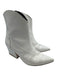 Tibi Shoe Size 38 White Leather Pointed Toe Patent leather Western Boots White / 38