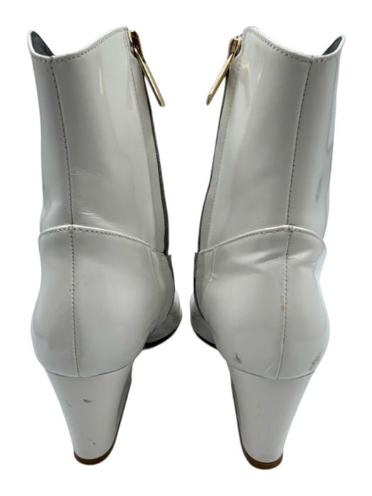 Tibi Shoe Size 38 White Leather Pointed Toe Patent leather Western Boots White / 38