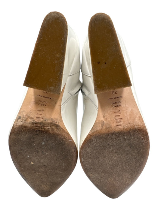 Tibi Shoe Size 38 White Leather Pointed Toe Patent leather Western Boots White / 38