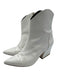 Tibi Shoe Size 38 White Leather Pointed Toe Patent leather Western Boots White / 38