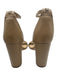 Sam Edelman Shoe Size 6.5 Brown Leather open toe Ankle Buckle Block Heel Sandals Brown / 6.5