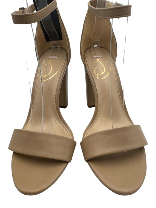 Sam Edelman Shoe Size 6.5 Brown Leather open toe Ankle Buckle Block Heel Sandals Brown / 6.5