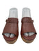 Ancient Greek Sandals Shoe Size 6 Brown Leather open toe Platform Sandals Brown / 6