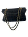 Chanel Black & Brown Suede Quilted Flap Chain Strap Gold Hardware Bag Black & Brown / M