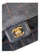 Chanel Black & Brown Suede Quilted Flap Chain Strap Gold Hardware Bag Black & Brown / M