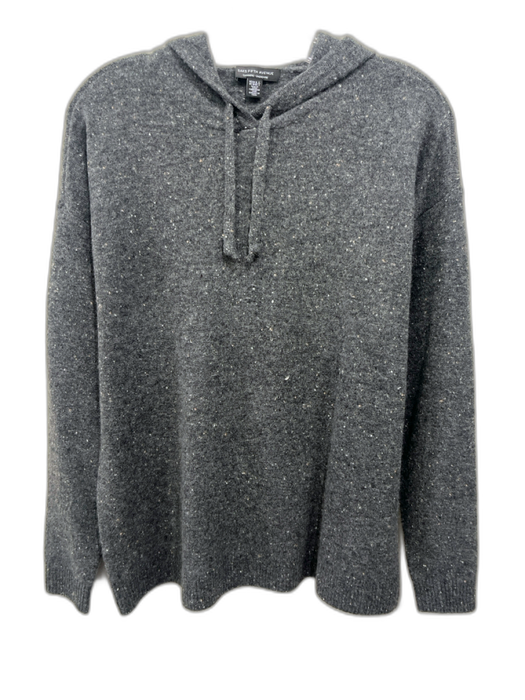 Saks Fifth Ave Size XS Charcoal & White Cashmere Speckled Hood Sweater Charcoal & White / XS