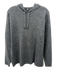 Saks Fifth Ave Size XS Charcoal & White Cashmere Speckled Hood Sweater Charcoal & White / XS