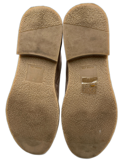 Dolce Vita Shoe Size 7 Taupe Brown Suede Zipper Ankle High Flat Booties Taupe Brown / 7