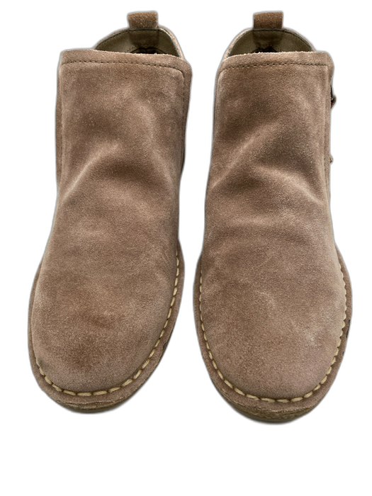 Dolce Vita Shoe Size 7 Taupe Brown Suede Zipper Ankle High Flat Booties Taupe Brown / 7