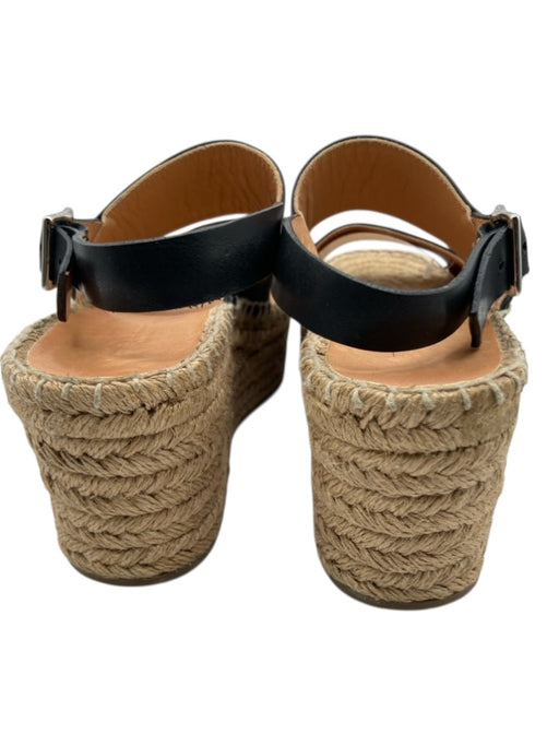 Rag & Bone Shoe Size 7 Black & Tan Leather & Suede Platform Open Toe Sandals Black & Tan / 7