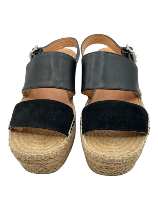 Rag & Bone Shoe Size 7 Black & Tan Leather & Suede Platform Open Toe Sandals Black & Tan / 7