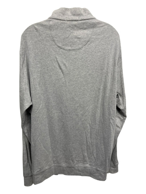 Peter Millar Size L Gray Cotton Solid Quarter Zip Men's Jacket Gray / L