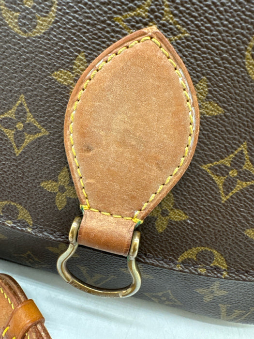 Louis Vuitton Brown & Tan Coated Canvas Brass Hardware Monogram Crossbody Bag