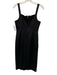 J. Crew Size 4 Black Linen Blend Button Detail Square Neck Maxi Dress Black / 4