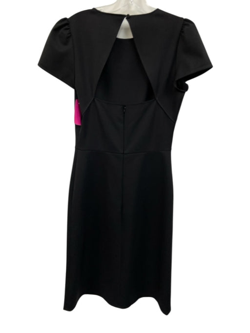 G. Label by Goop Size 4 Black Polyester Blend Puff Shoulder Short Sleeve Dress Black / 4