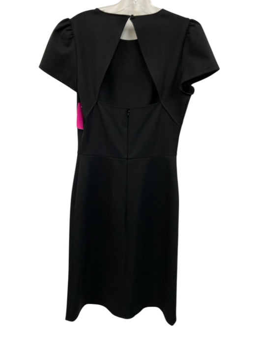 G. Label by Goop Size 4 Black Polyester Blend Puff Shoulder Short Sleeve Dress Black / 4