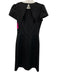 G. Label by Goop Size 4 Black Polyester Blend Puff Shoulder Short Sleeve Dress Black / 4