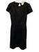 G. Label by Goop Size 4 Black Polyester Blend Puff Shoulder Short Sleeve Dress Black / 4