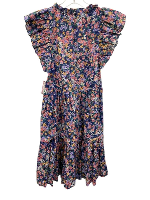 Caballero Size S blue, pink, multi Cotton Floral Flutter Cap Sleeve Maxi Dress blue, pink, multi / S