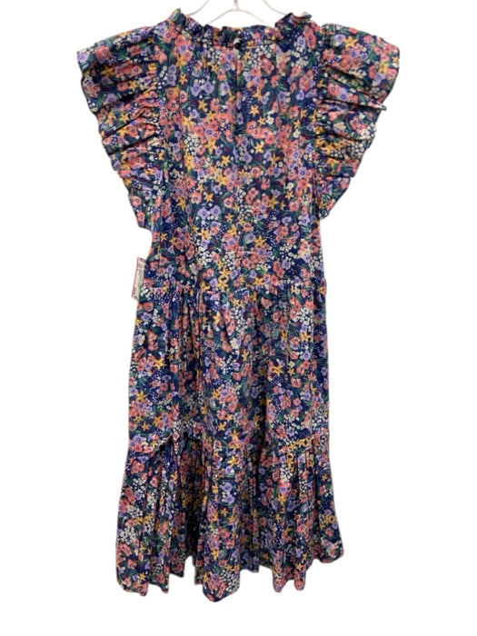 Caballero Size S blue, pink, multi Cotton Floral Flutter Cap Sleeve Maxi Dress blue, pink, multi / S