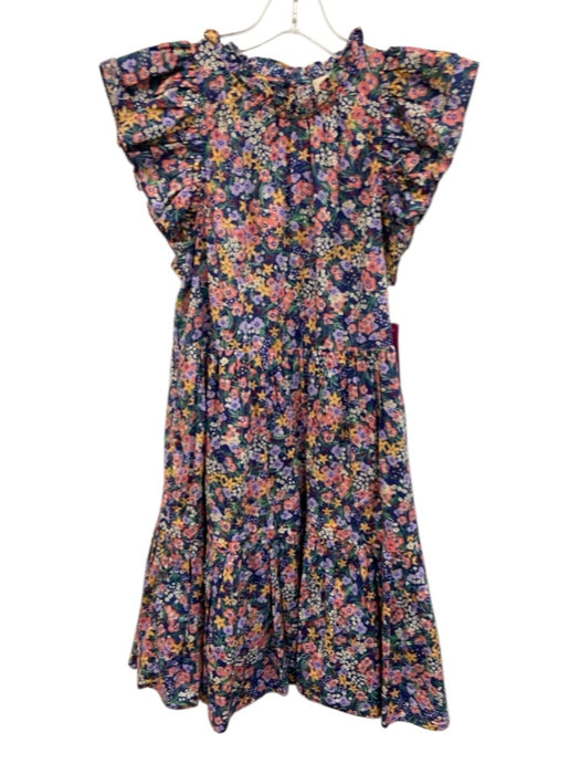 Caballero Size S blue, pink, multi Cotton Floral Flutter Cap Sleeve Maxi Dress blue, pink, multi / S