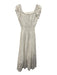 Ann Mashburn Size S White Cotton Eyelet Flowers Short Sleeve Maxi Dress White / S