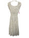 Ann Mashburn Size S White Cotton Eyelet Flowers Short Sleeve Maxi Dress White / S