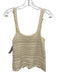 La Ligne Size XS Cream White Cotton Sleeveless Knit Scalloped Edge Top Cream White / XS