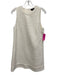 Theory Size 4/6 White Cotton Blend Tweed Shoulder Pads Open Front Mini Dress Set White / 4/6