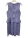 J. Crew Size 4 Blue Linen peplum hip details Pencil Skirt Back Zipper Dress Blue / 4