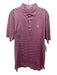 Peter Millar Size L Pink & Gray Cotton Striped Polo Men's Short Sleeve Pink & Gray / L