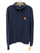 Peter Millar Size L Blue Cotton Solid Quarter Zip Men's Long Sleeve Shirt Blue / L
