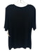 Magaschoni Size Medium Black Modal Blend Short Sleeve Stretch V Neck Top Black / Medium