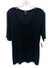 Magaschoni Size Medium Black Modal Blend Short Sleeve Stretch V Neck Top Black / Medium