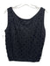 Royal Lynne Size M Black Sleeveless Front Zip Beaded Top Black / M