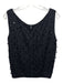Royal Lynne Size M Black Sleeveless Front Zip Beaded Top Black / M