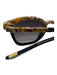 Krewe Black Orange & White Acetate Marble color block Glossy Wayfarer Sunglasses Black Orange & White