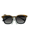 Krewe Black Orange & White Acetate Marble color block Glossy Wayfarer Sunglasses Black Orange & White