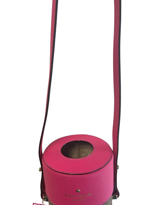 Kate Spade Pink & Brown PVC & Leather Shoulder Strap Goldtone Hardware Bag Pink & Brown / Medium