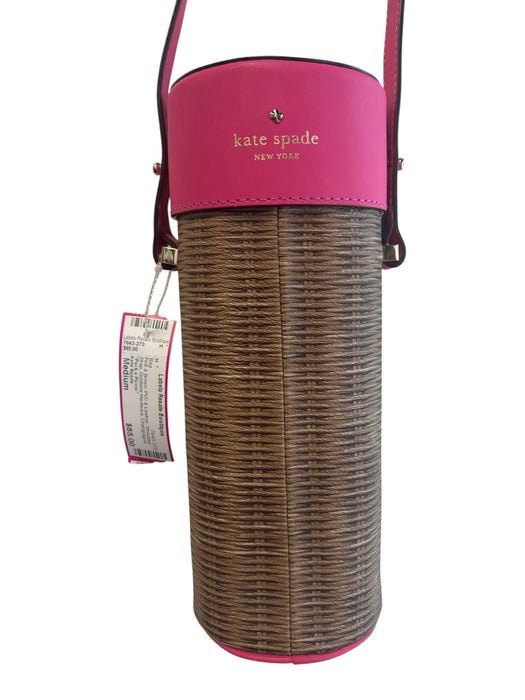 Kate Spade Pink & Brown PVC & Leather Shoulder Strap Goldtone Hardware Bag Pink & Brown / Medium