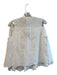 Sezane Size 8 White Viscose Eyelet Sleeveless Front Button Back Zip Skirt Set White / 8