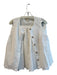 Sezane Size 8 White Viscose Eyelet Sleeveless Front Button Back Zip Skirt Set White / 8